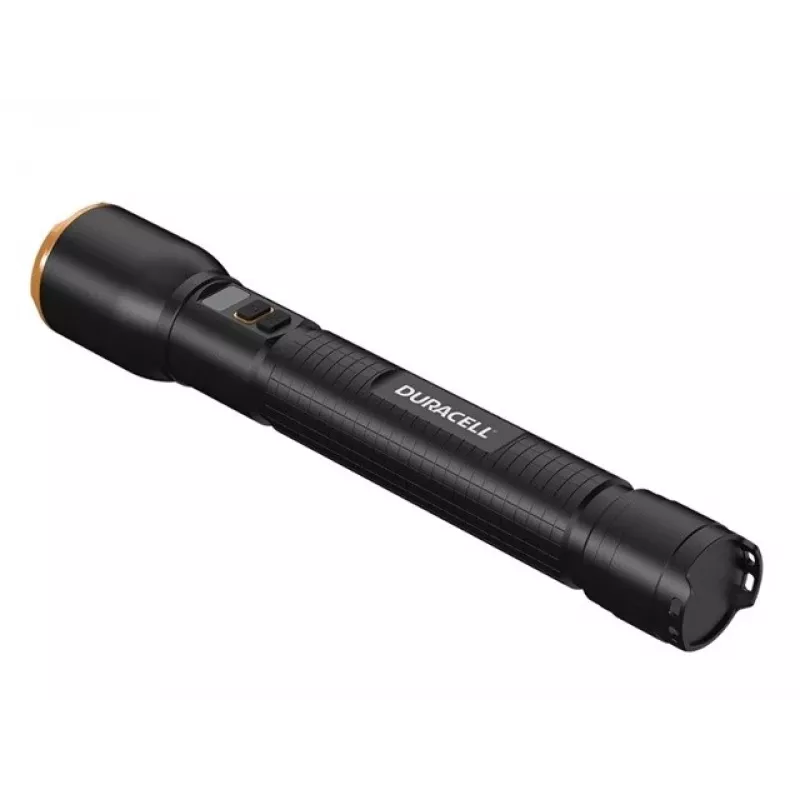 Latarka Duracell DF4000R czarna — ręczna latarka akumulatorowa, kompaktowa konstrukcja