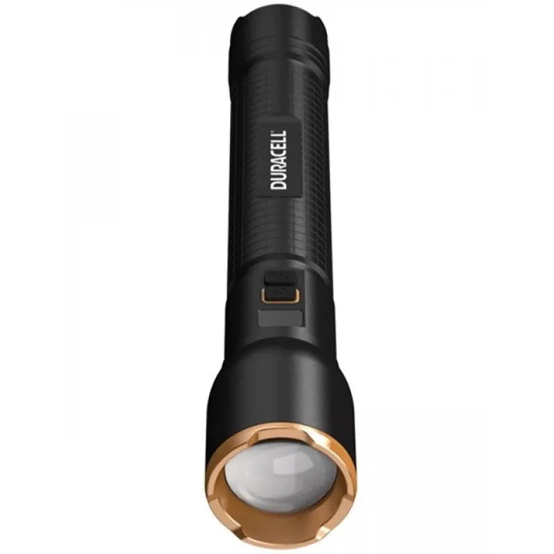 Latarka Duracell DF4000R czarna — ręczna latarka akumulatorowa, kompaktowa konstrukcja