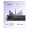 Inateck KB06101_STEEL GRAY klawiatura Domowa RF Wireless + Bluetooth QWERTZ Angielski Czarny