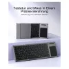 Inateck KB06101_STEEL GRAY klawiatura Domowa RF Wireless + Bluetooth QWERTZ Angielski Czarny
