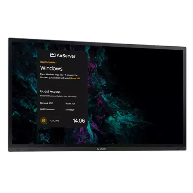Interaktywny panel Sharp PN-LA862 86 cali 4K Ultra HD Ekran dotykowy Czarny