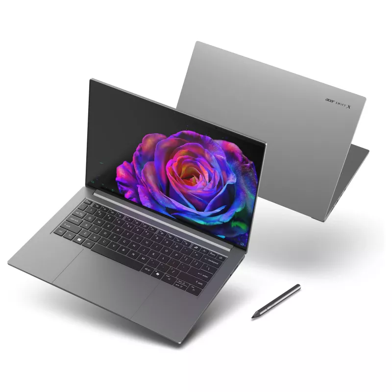 Notebook Acer Swift X 14 OLED SFX14-73G-975F NX.J81EG.004 — 14,5 cala 2880×1800, Intel Core Ultra 9 285H, 2 TB SSD, GeForce RTX 5070, HDMI/USB-C, Windows 11 Home