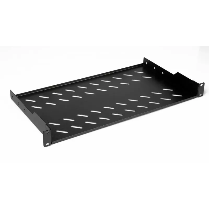 Półka rack EQUIP Fixed Shelf 19 cali, 1U, głębokość 400 mm, czarna, szerokość 485 mm
