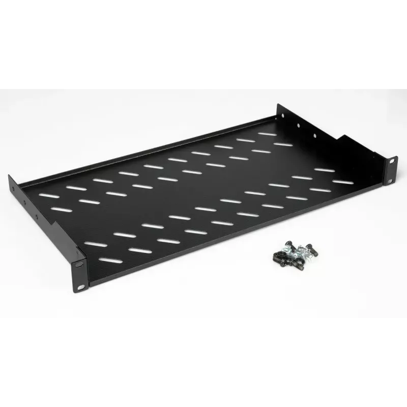 Półka rack EQUIP Fixed Shelf 19 cali, 1U, głębokość 400 mm, czarna, szerokość 485 mm
