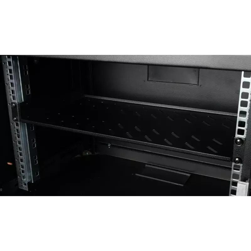 Półka rack EQUIP Fixed Shelf 19 cali, 1U, głębokość 400 mm, czarna, szerokość 485 mm
