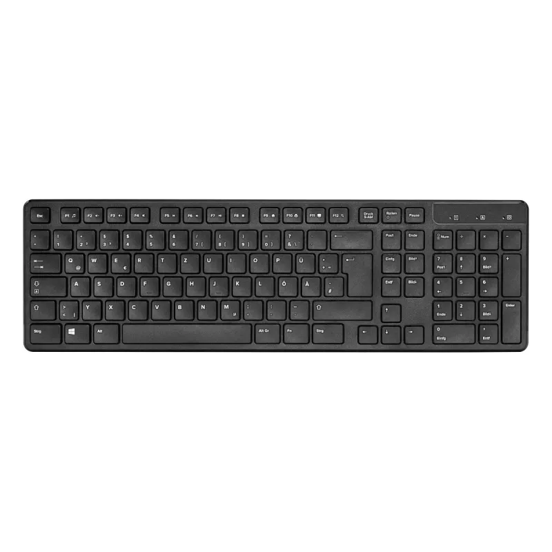 Bezprzewodowy zestaw klawiatura i mysz Speedlink SIGNIUM SL-640303-BK Czarny — układ DE, klawiatura i mysz bezprzewodowa