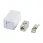 Płaski żeński łącznik RJ-45 BTR 130B21D1APL-E Cat6a biały płaski