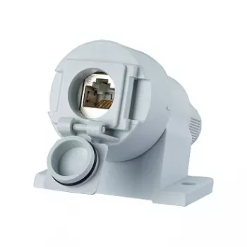METZ CONNECT E-DAT Industry IP67 V6 AP - Gniazdo sieciowe - RJ 45 - 1 gniazdo sieciowe - Jasnoszary, RAL 7035 (1309510003-E)