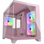 Mini Tower PC Case Cougar FV150 ARGB — różowy, obsługuje wentylatory boczne 2x 120/140 mm, tylny 1x 120 mm, dyski 2,5 inch/3,5 inch, 285×435×365 mm