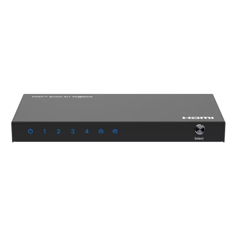 Przełącznik wideo MicroConnect MC-HDMISWITCH0401-4K 4K 60 Hz Metal Czarny