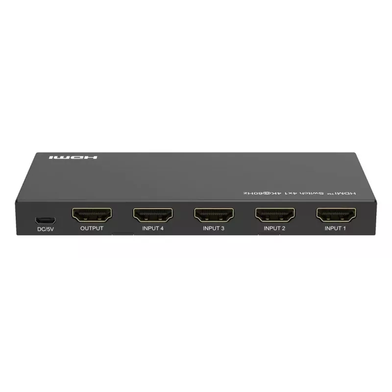 Przełącznik wideo MicroConnect MC-HDMISWITCH0401-4K 4K 60 Hz Metal Czarny