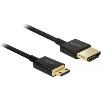 Kabel HDMI DeLOCK 85118 0,25 m HDMI typ A na typ C czarny
