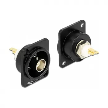 BNC female wire connector DELOCK 86788, Czarny, 26×31.4×31 mm