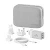 ALOGIC WCM3X67G ładowarka sieciowa do smartfonów i tabletów, 110–240 V, 2× USB‑C, szaro‑biała
