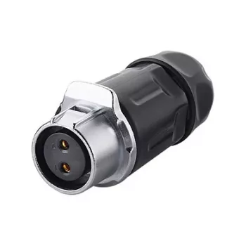 Złącze przewodowe Alcasa IC01-20P202 S1 Power 2-pin czarne