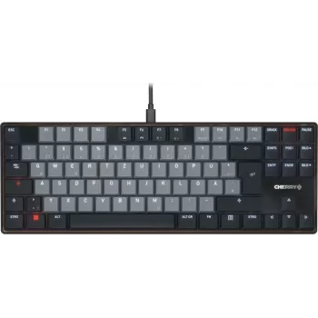 Klawiatura mechaniczna Cherry KC 500 MX LP TKL — niskoprofilowe przełączniki MX, bez bloku numerycznego, układ US, Ivory