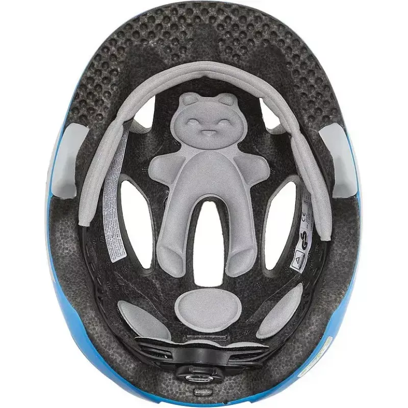 Kask ochronny UVEX oyo style niebieski, zielony - konstrukcja twarda skorupa, kask rowerowy dla dzieci