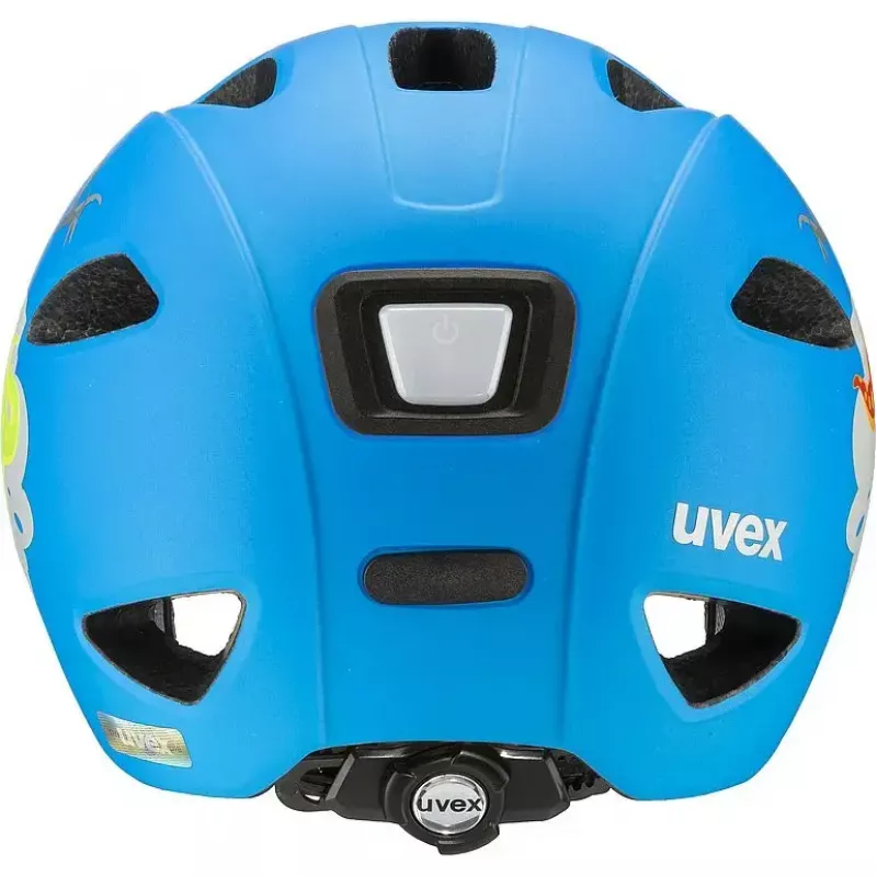 Kask ochronny UVEX oyo style niebieski, zielony - konstrukcja twarda skorupa, kask rowerowy dla dzieci