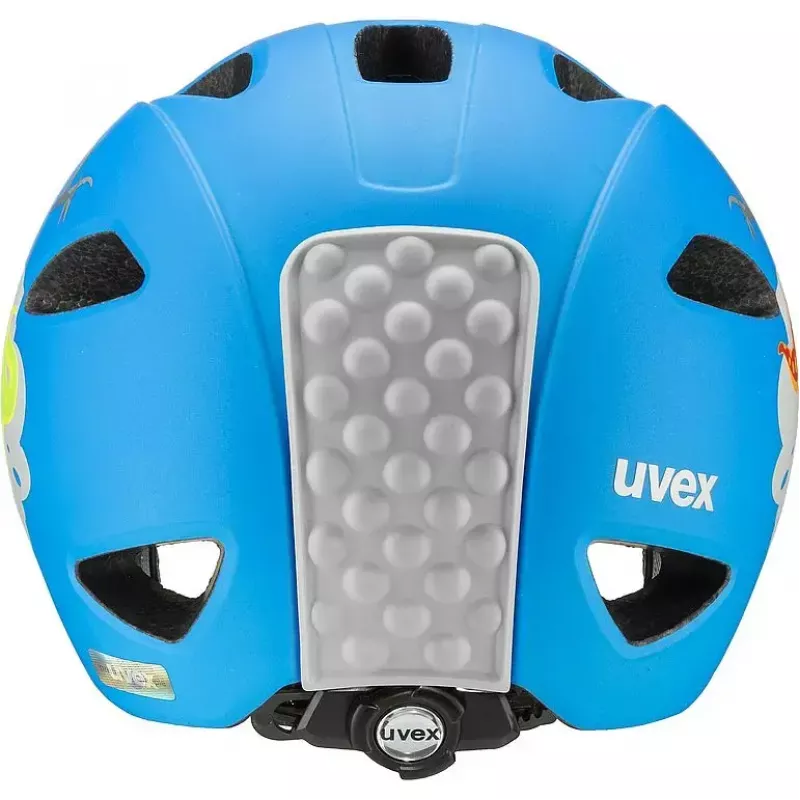 Kask ochronny UVEX oyo style niebieski, zielony - konstrukcja twarda skorupa, kask rowerowy dla dzieci