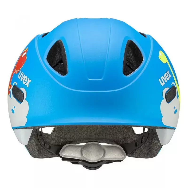 Kask ochronny UVEX oyo style niebieski, zielony - konstrukcja twarda skorupa, kask rowerowy dla dzieci
