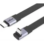 Kabel ROLINE USB4-2.0 80 Gbit/s płaski ST/ST prosty-270° kątowy - Kabel - Cyfrowy/Danych