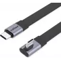 Kabel ROLINE USB4-2.0 80 Gbit/s Płaski ST/ST prosty-90° Kątowy - Kabel - Cyfrowy/Dane