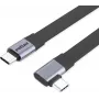 ROLINE USB4-2.0 kabel (80 Gbit/s), płaski ST/ST, prosty-90° kątowy, 0,13m (11.02.9099)
