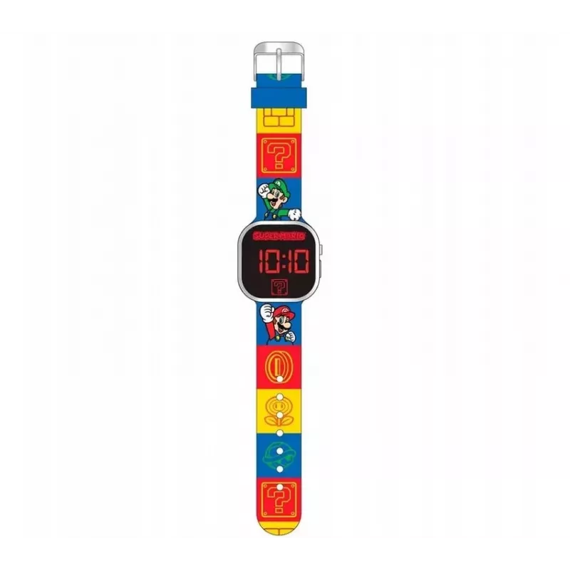 Zegarek cyfrowy LED Kids Euroswan Super Mario GSM4236 z kalendarzem