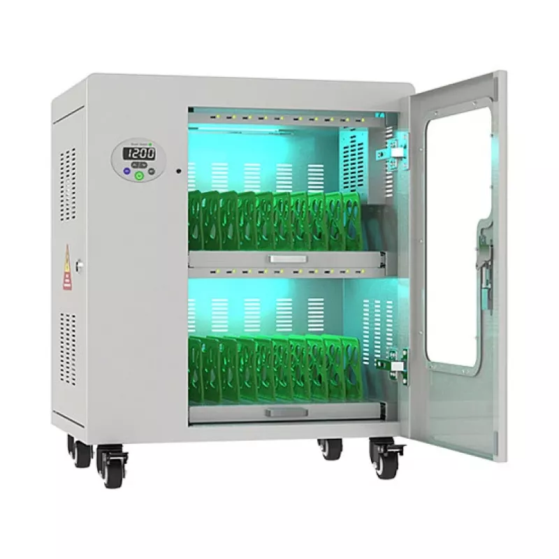 GoodConnections ANTARES PRO T20C wózek ładujący do tabletów do 11 30 W portów USB-C PD3.0 z dezynfekcją UVC szary