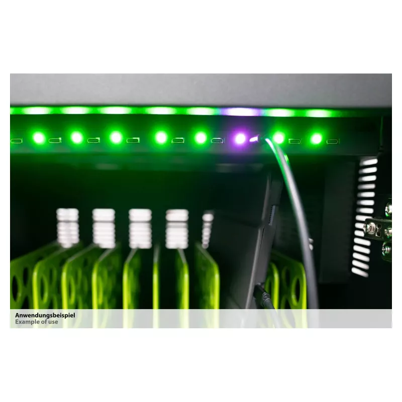 GoodConnections ANTARES PRO T30C Wózek ładujący do tabletów z 11 portami USB-C 30W PD3.0 i dezynfekcją UVC, szary
