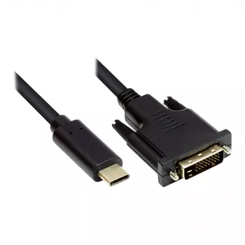 Alcasa GC-M0110 kabel-adapter wideo 2 m USB Type-C DVI-D Czarny (GC-M0110)