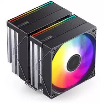 Cooler CPU Jonsbo CB80 Dual-Tower z dwoma wentylatorami PWM RGB 120 mm — czarny