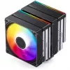 Cooler CPU Jonsbo CB80 Dual-Tower z dwoma wentylatorami PWM RGB 120 mm — czarny