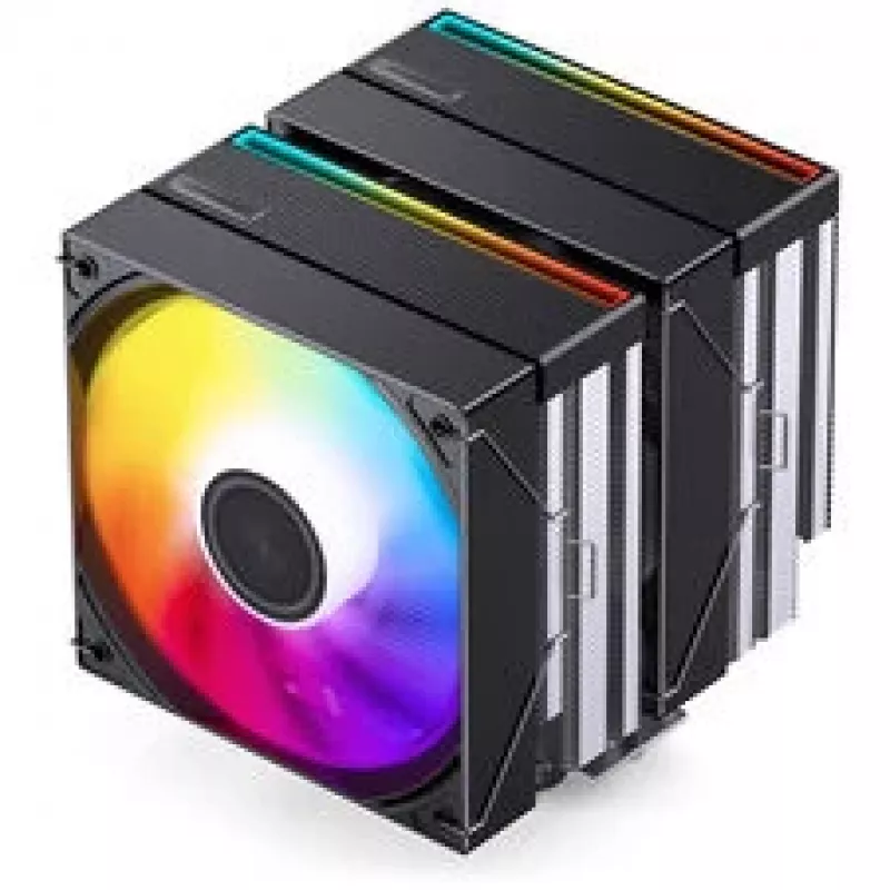Cooler CPU Jonsbo CB80 Dual-Tower z dwoma wentylatorami PWM RGB 120 mm — czarny