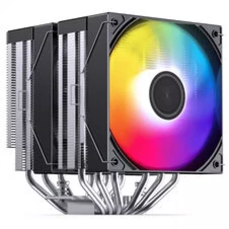 Cooler CPU Jonsbo CB80 Dual-Tower z dwoma wentylatorami PWM RGB 120 mm — czarny