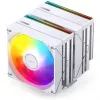Chłodzenie CPU Jonsbo CB80 Dual-Tower z dwoma wentylatorami 120 mm PWM ARGB — białe