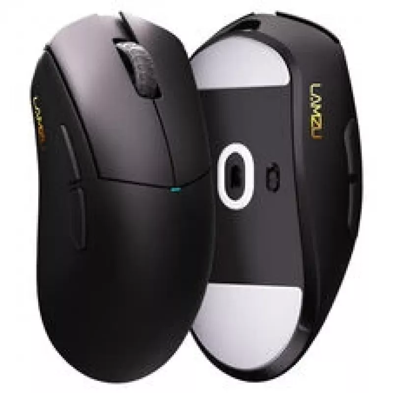 Lamzu Paro Gaming mysz — 8 kHz częstotliwość odpytywania, bezprzewodowa 2,4 GHz, czarna