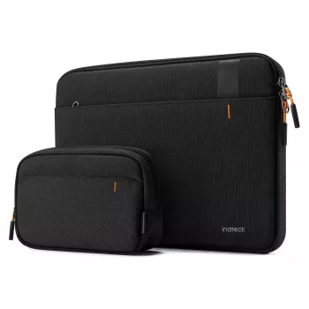 Pokrowiec etui Inateck LB01011 na laptopy do 38,9 cm (15,3 cala) — czarny, 1 przednia kieszeń