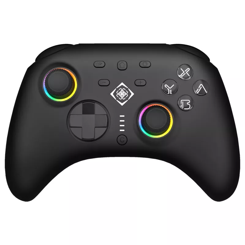 Gamepad Deltaco GAM-198 czarny — Bluetooth i USB (Type-C) do Nintendo Switch, Switch 2, Switch OLED, Android, PC