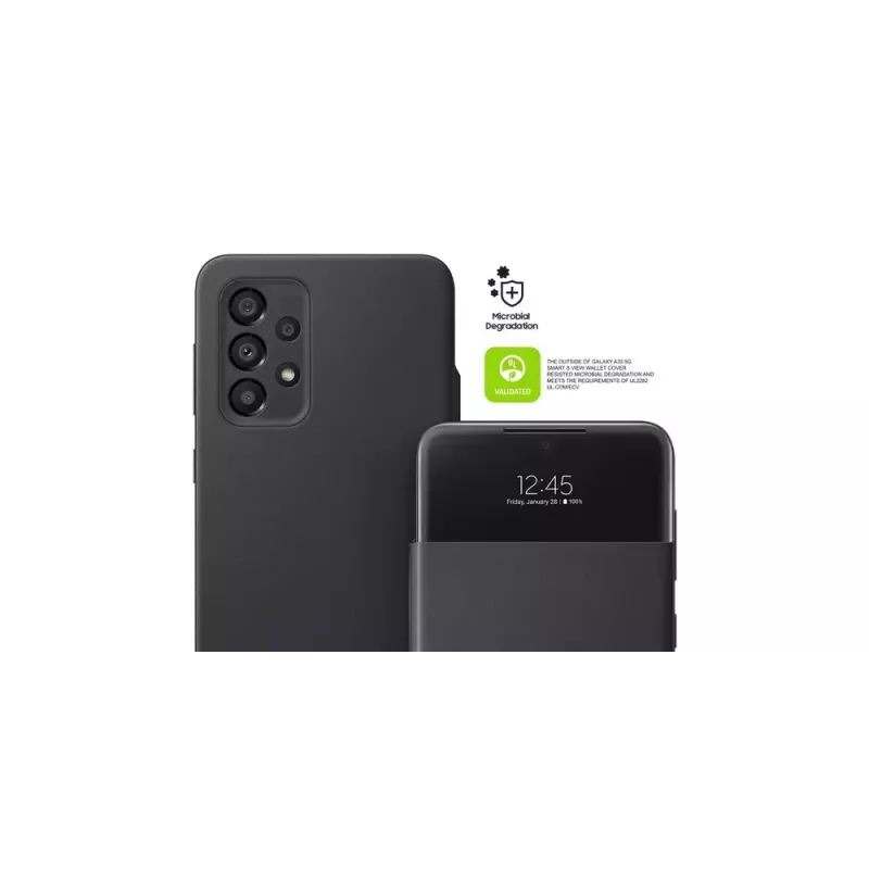 Etui-portfel Samsung EF-EA336PBEGEW do Galaxy A33 5G, kompatybilne z ekranami 6,4 cala, czarne, 1 kieszeń na karty