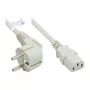 Netzkabel Schutzkontakt-Stecker Typ E+F (CEE 7/7, gewinkelt) an C13 (gerade), grau, 1,00 mm², 3 m, Good Connections® (P0130-GR030)