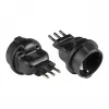 adapter zasilania wtyczka włoska Typ L (CEI 23-16, prosta) na gniazdo z uziemieniem Typ F (CEE 7/3, proste), czarny, Good Connections® (PA-6502S)