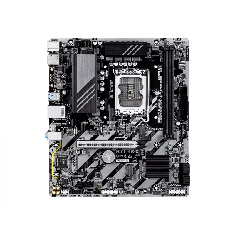 Płyta główna GIGABYTE B860M E GEN5 LGA1851 dla Intel Core Ultra, DDR5 do 8800 MHz (O.C.), 2x PCIe 4.0 M.2, 1GbE