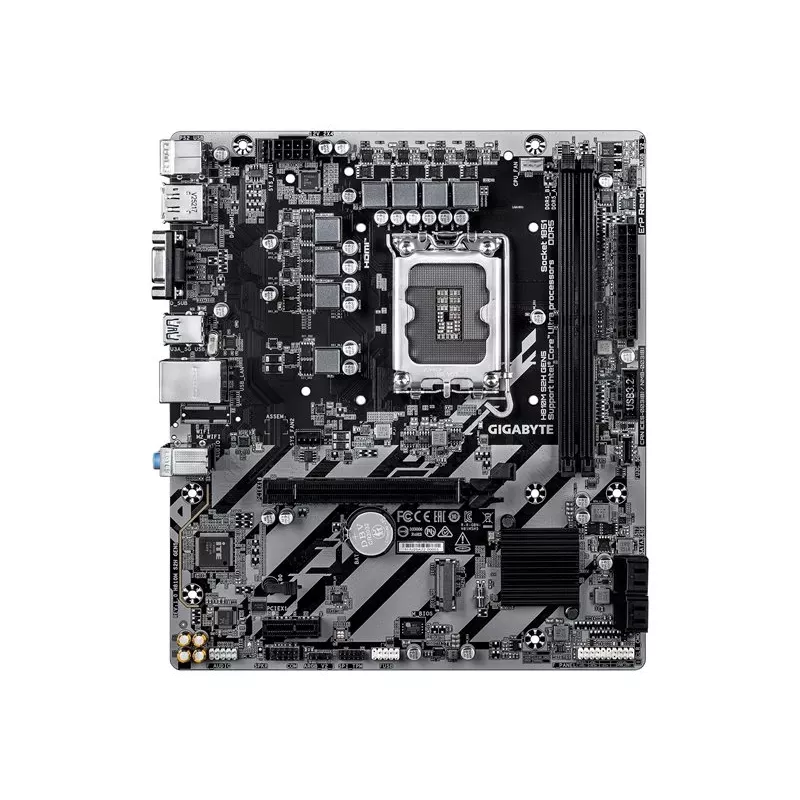 Płyta główna GIGABYTE H810M S2H GEN5 Micro ATX — LGA 1851, Intel H810, 2×DIMM DDR5 do 6400 MHz, 1×PCIe 4.0 M.2, 1 GbE