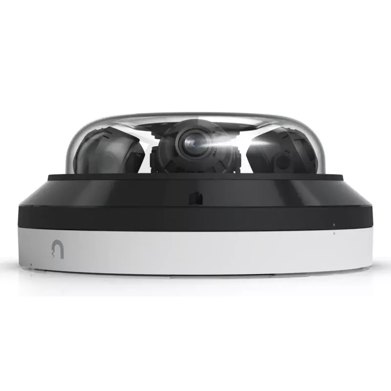 Kamera bezpieczeństwa IP kopułkowa UBIQUITI AI Multi Sensor 4 — 3840×2160, pole widzenia 360°, zoom optyczny 2,33×, montaż sufitowy, przewodowa (biała/czarna)