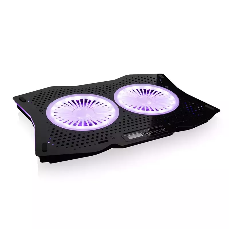 Podkładka chłodząca Modecom MC-CF18 RGB 45,7 cm 2 wentylatory Czarna