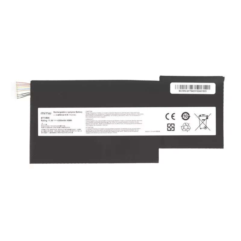 Bateria MITSU BTY-M6K MS-17B4 11.4V 4300mAh (49Wh) do laptopów MSI