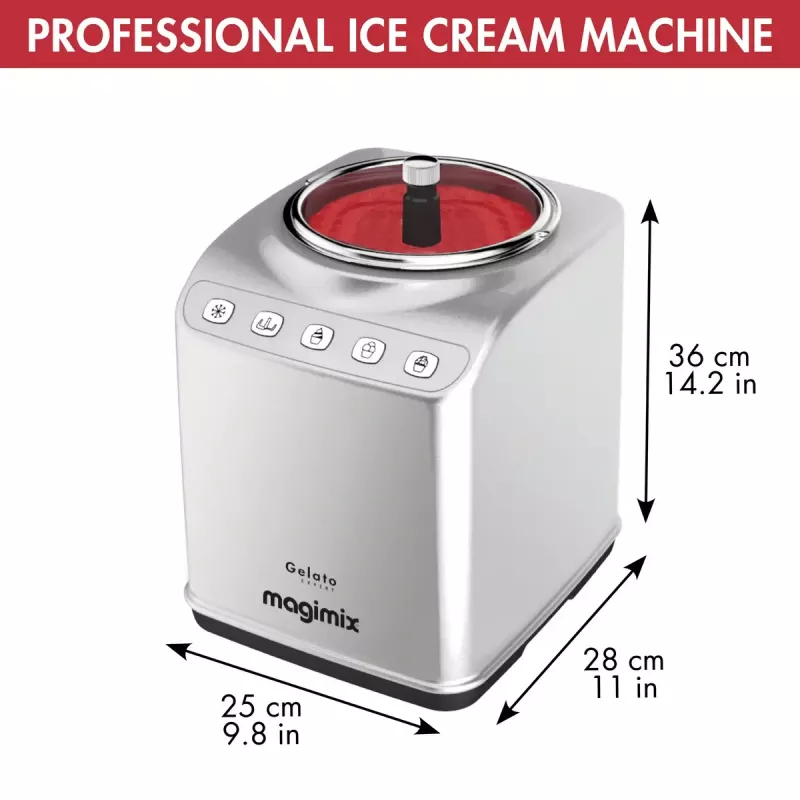 Magimix Gelato Expert Kompresorowa maszyna do lodów, 2 l, 180 W, stal nierdzewna