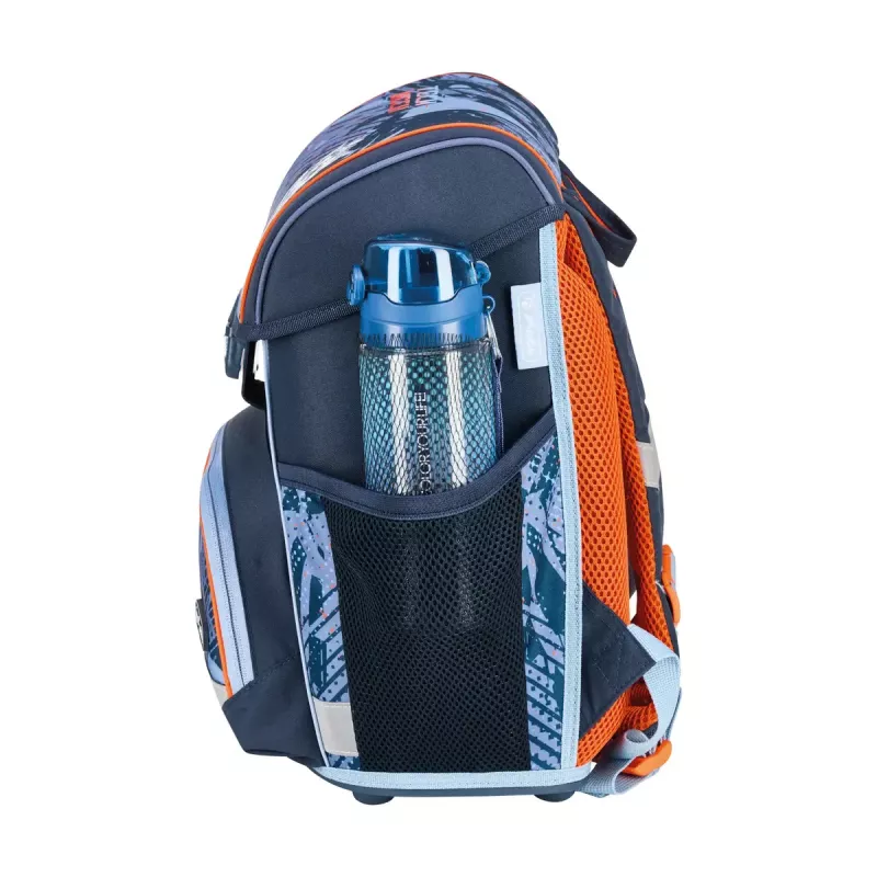 School bag set HERLITZ Loop Plus TechMech for boys — polyester, includes school bag, sport bag, pencil case, pencil pouch