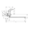 Hansgrohe Logis Jednouchwytowy bateria wannowa z długim wylewem 71402000
